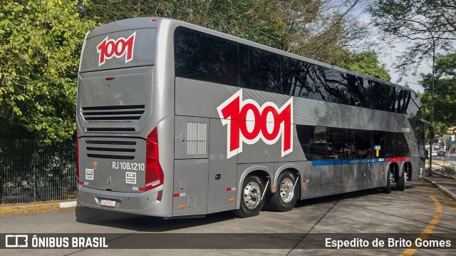 Auto Viação 1001 RJ 108.1210 na cidade de São Paulo, São Paulo, Brasil, por Espedito de Brito Gomes. Número da foto: #9640913.