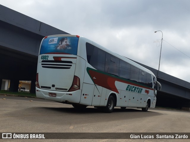 Eucatur - Empresa União Cascavel de Transportes e Turismo 4802 na cidade de Ji-Paraná, Rondônia, Brasil, por Gian Lucas  Santana Zardo. ID da foto: 9638459.