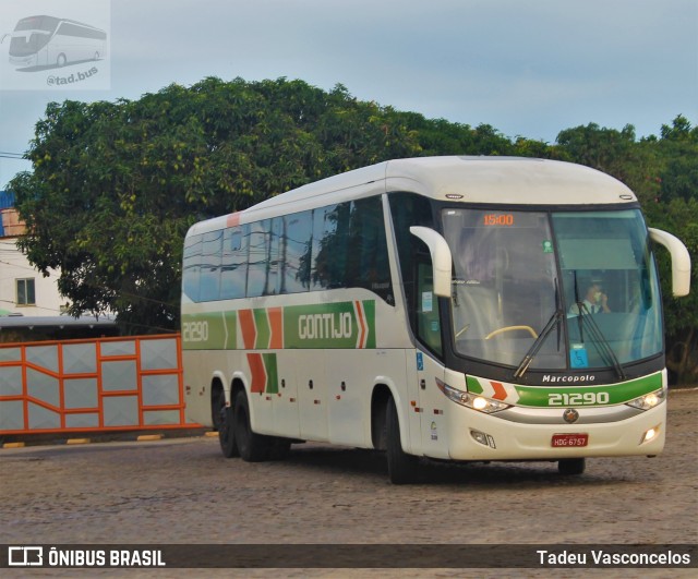 Empresa Gontijo de Transportes 21290 na cidade de Vitória da Conquista, Bahia, Brasil, por Tadeu Vasconcelos. ID da foto: 9641126.