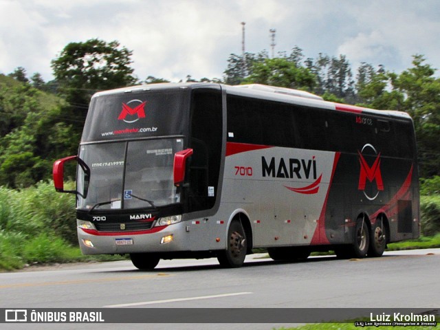 Marvi Fretamento e Turismo 7010 na cidade de Juiz de Fora, Minas Gerais, Brasil, por Luiz Krolman. Número da foto: #9639013.