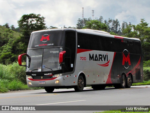 Marvi Fretamento e Turismo 7010 na cidade de Juiz de Fora, Minas Gerais, Brasil, por Luiz Krolman. ID da foto: 9639013.