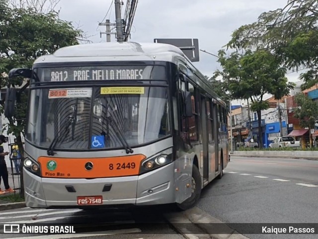 Viação Gato Preto 8 2449 na cidade de São Paulo, São Paulo, Brasil, por Kaique Passos. ID da foto: 9640037.