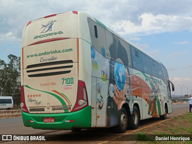 Empresa de Transportes Andorinha 7100 na cidade de Rio Verde, Goiás, Brasil, por Daniel Henrique. ID da foto: 10435976.