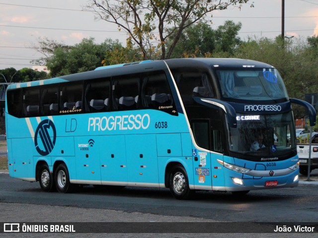 Auto Viação Progresso 6038 na cidade de Teresina, Piauí, Brasil, por João Victor. ID da foto: 10434054.