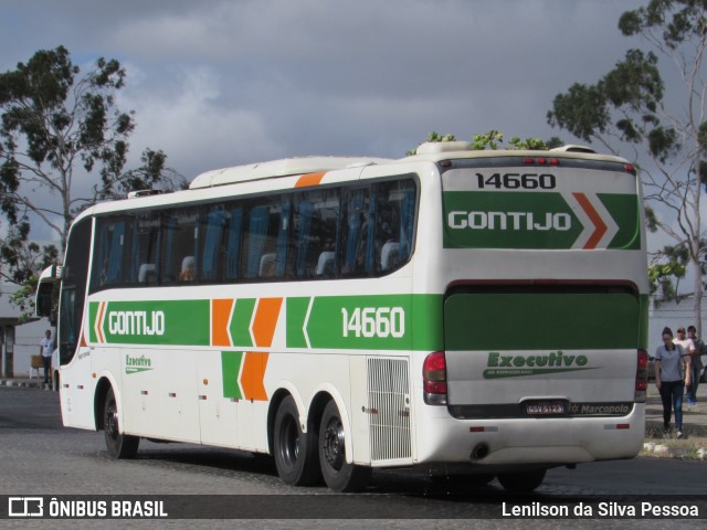 Empresa Gontijo de Transportes 14660 na cidade de Caruaru, Pernambuco, Brasil, por Lenilson da Silva Pessoa. ID da foto: 10463455.