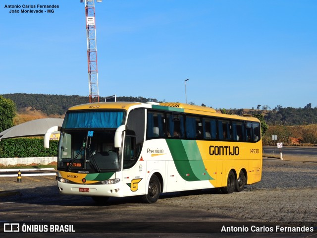 Empresa Gontijo de Transportes 14530 na cidade de João Monlevade, Minas Gerais, Brasil, por Antonio Carlos Fernandes. ID da foto: 10467587.