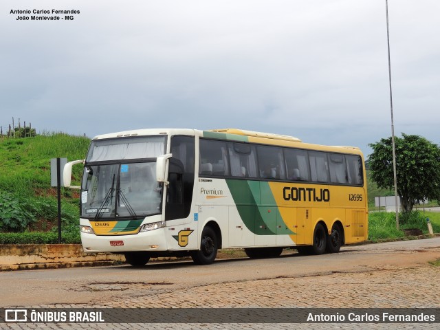 Empresa Gontijo de Transportes 12695 na cidade de João Monlevade, Minas Gerais, Brasil, por Antonio Carlos Fernandes. ID da foto: 10467579.