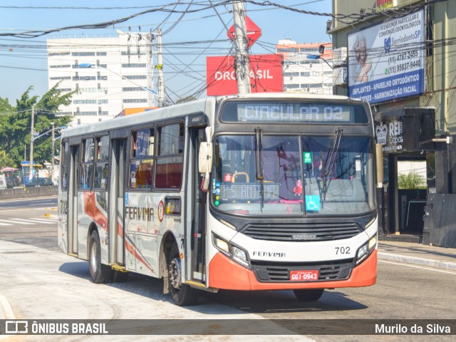Viação Fervima 702 na cidade de Taboão da Serra, São Paulo, Brasil, por Murilo da Silva. Número da foto: #10466494.