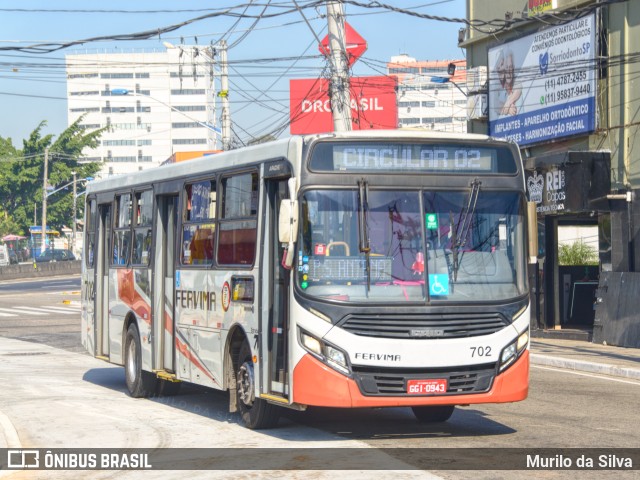 Viação Fervima 702 na cidade de Taboão da Serra, São Paulo, Brasil, por Murilo da Silva. ID da foto: 10466494.