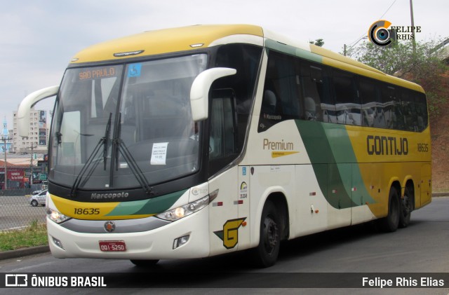 Empresa Gontijo de Transportes 18635 na cidade de Campinas, São Paulo, Brasil, por Felipe Rhis Elias. ID da foto: 10471356.