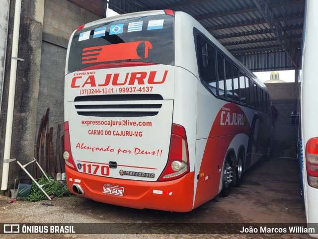 Expresso Cajuru 1170 na cidade de Carmo do Cajuru, Minas Gerais, Brasil, por João Marcos William. ID da foto: 10471900.