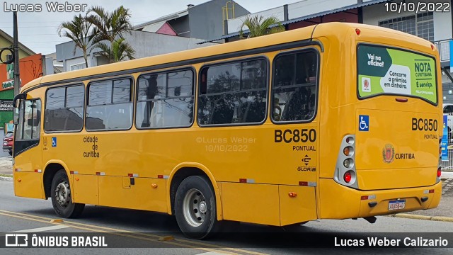 Transporte Coletivo Glória BC850 na cidade de Curitiba, Paraná, Brasil, por Lucas Weber Calizario. Número da foto: #10471960.