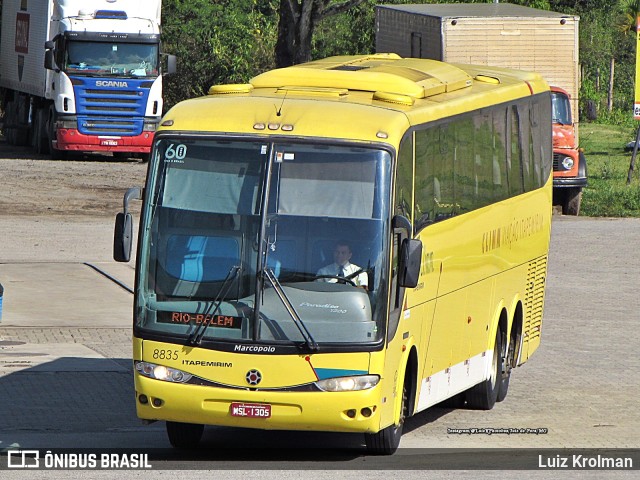 Viação Itapemirim 8835 na cidade de Juiz de Fora, Minas Gerais, Brasil, por Luiz Krolman. ID da foto: 10469441.