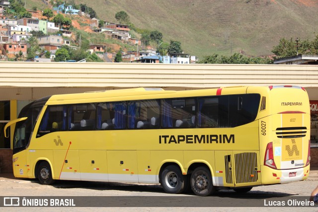 Viação Itapemirim 60027 na cidade de Fervedouro, Minas Gerais, Brasil, por Lucas Oliveira. ID da foto: 10471281.