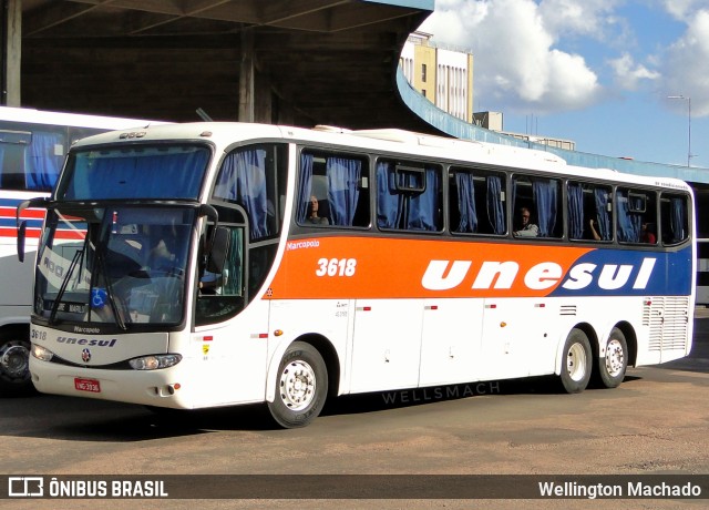 Unesul de Transportes 3618 na cidade de Porto Alegre, Rio Grande do Sul, Brasil, por Wellington Machado. ID da foto: 10473858.