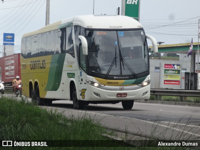 Empresa Gontijo de Transportes 18655 na cidade de Bayeux, Paraíba, Brasil, por Alexandre Dumas. ID da foto: 10473820.