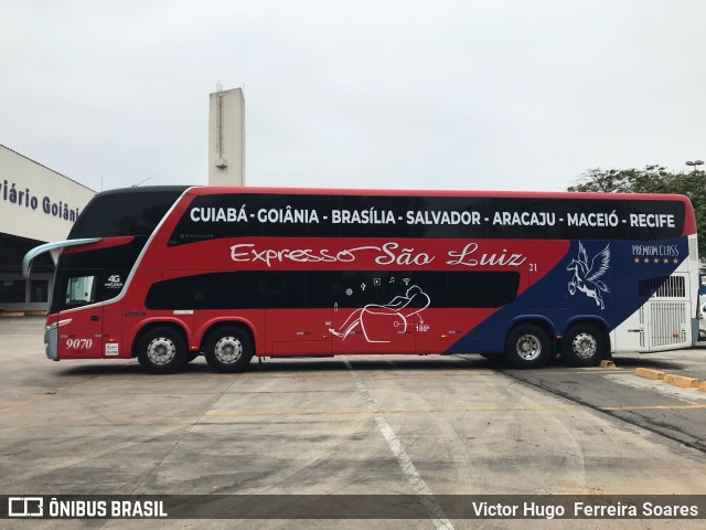 Expresso São Luiz 9070 na cidade de Goiânia, Goiás, Brasil, por Victor Hugo  Ferreira Soares. Número da foto: #10472991.