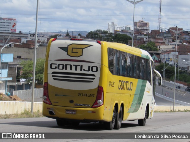 Empresa Gontijo de Transportes 18425 na cidade de Caruaru, Pernambuco, Brasil, por Lenilson da Silva Pessoa. ID da foto: 10472644.