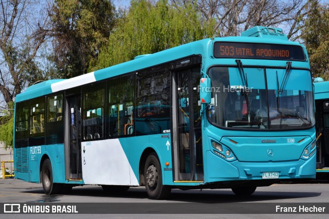 Metbus 1108 na cidade de Maipú, Santiago, Metropolitana de Santiago, Chile, por Franz Hecher. ID da foto: 10474531.