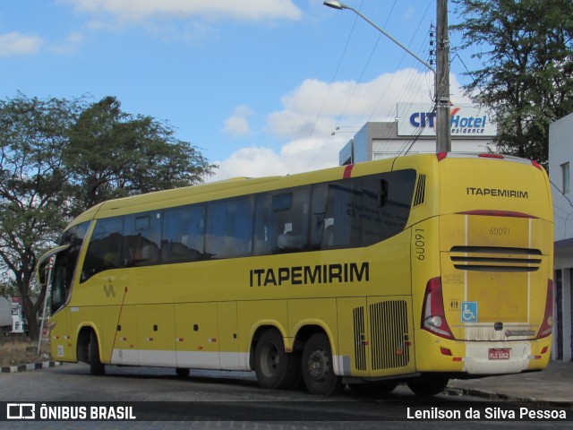 Viação Itapemirim 60091 na cidade de Caruaru, Pernambuco, Brasil, por Lenilson da Silva Pessoa. Número da foto: #10472651.