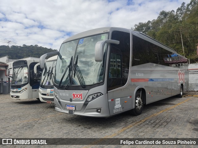 Auto Viação 1001 RJ 108.118 na cidade de Nova Friburgo, Rio de Janeiro, Brasil, por Felipe Cardinot de Souza Pinheiro. Número da foto: #10474589.