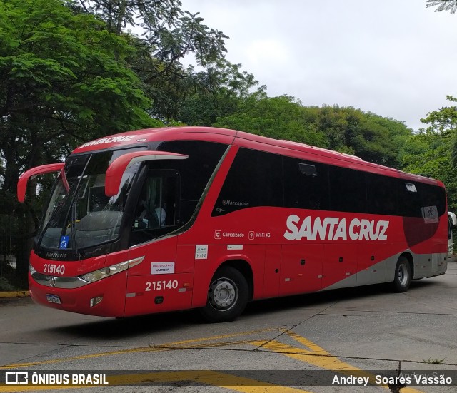 Viação Santa Cruz 215140 na cidade de São Paulo, São Paulo, Brasil, por Andrey  Soares Vassão. Número da foto: #10474306.