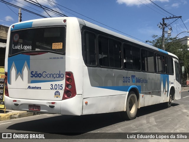 Auto Ônibus Alcântara 3.015 na cidade de São Gonçalo, Rio de Janeiro, Brasil, por Luiz Eduardo Lopes da Silva. ID da foto: 10475461.