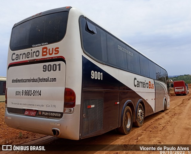 Carneiro Bus 9001 na cidade de Lagoa Santa, Minas Gerais, Brasil, por Vicente de Paulo Alves. ID da foto: 10475423.