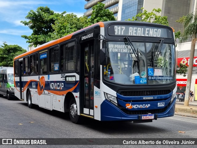 Viação Novacap B51523 na cidade de Rio de Janeiro, Rio de Janeiro, Brasil, por Carlos Alberto de Oliveira Júnior. ID da foto: 10476644.