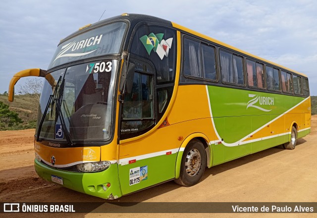 Zurich Turismo 7503 na cidade de Lagoa Santa, Minas Gerais, Brasil, por Vicente de Paulo Alves. ID da foto: 10475428.