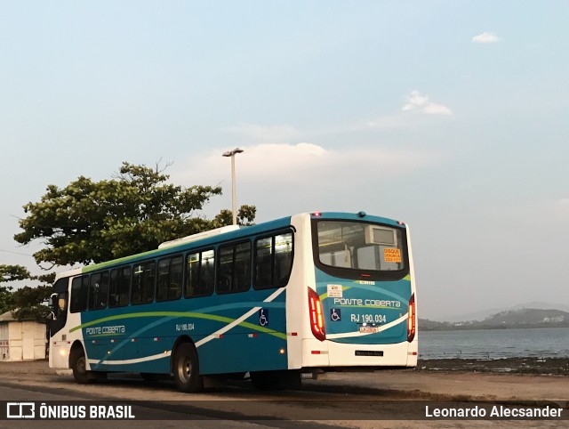 Viação Ponte Coberta RJ 190.034 na cidade de Rio de Janeiro, Rio de Janeiro, Brasil, por Leonardo Alecsander. Número da foto: #10476506.