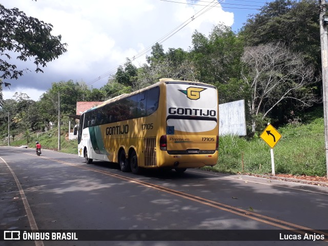 Empresa Gontijo de Transportes 17105 na cidade de Ituberá, Bahia, Brasil, por Lucas Anjos. ID da foto: 10480414.