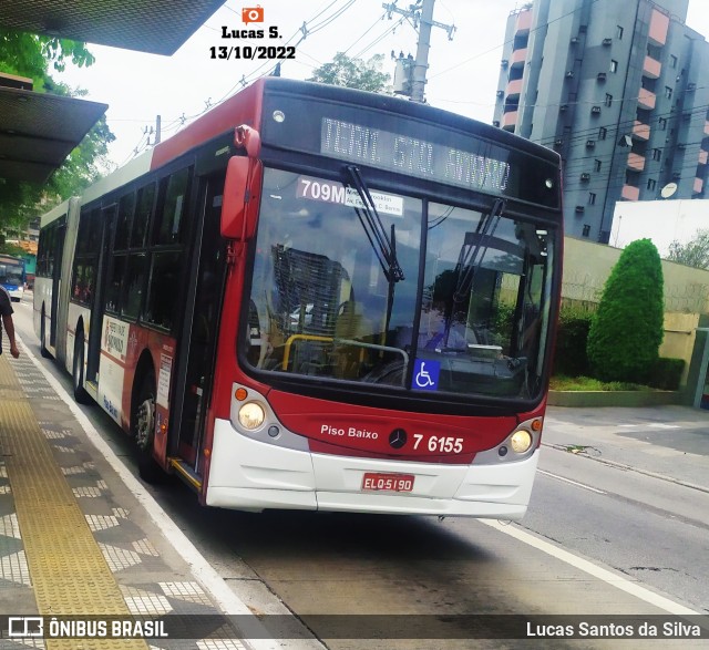 Viação Gatusa Transportes Urbanos 7 6155 na cidade de São Paulo, São Paulo, Brasil, por Lucas Santos da Silva. Número da foto: #10480035.