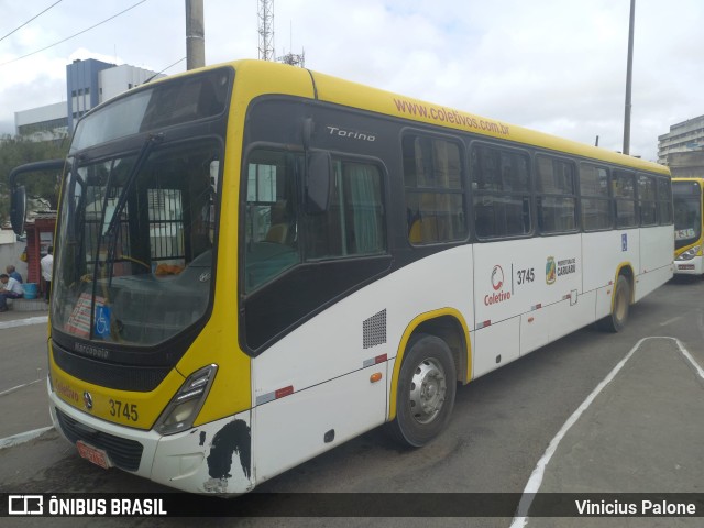 Coletivo Transportes 3745 na cidade de Caruaru, Pernambuco, Brasil, por Vinicius Palone. ID da foto: 10480160.
