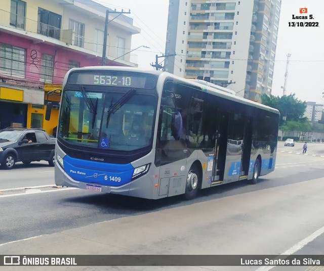 Viação Grajaú S.A. 6 1409 na cidade de São Paulo, São Paulo, Brasil, por Lucas Santos da Silva. Número da foto: #10479980.