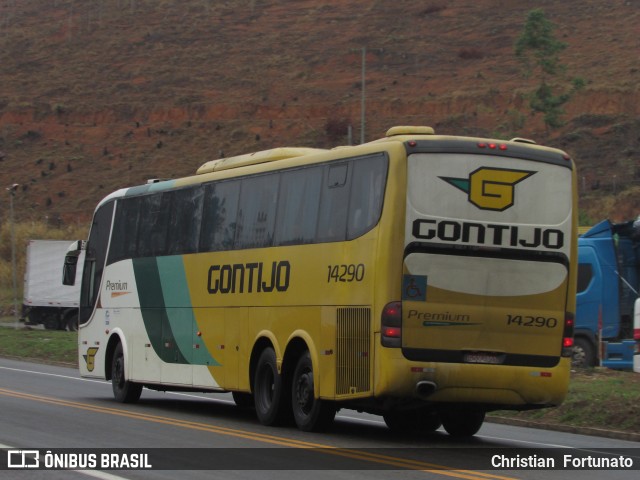 Empresa Gontijo de Transportes 14290 na cidade de Muriaé, Minas Gerais, Brasil, por Christian  Fortunato. ID da foto: 10478293.