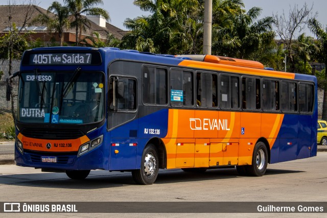 Evanil Transportes e Turismo RJ 132.136 na cidade de Rio de Janeiro, Rio de Janeiro, Brasil, por Guilherme Gomes. ID da foto: 10477517.