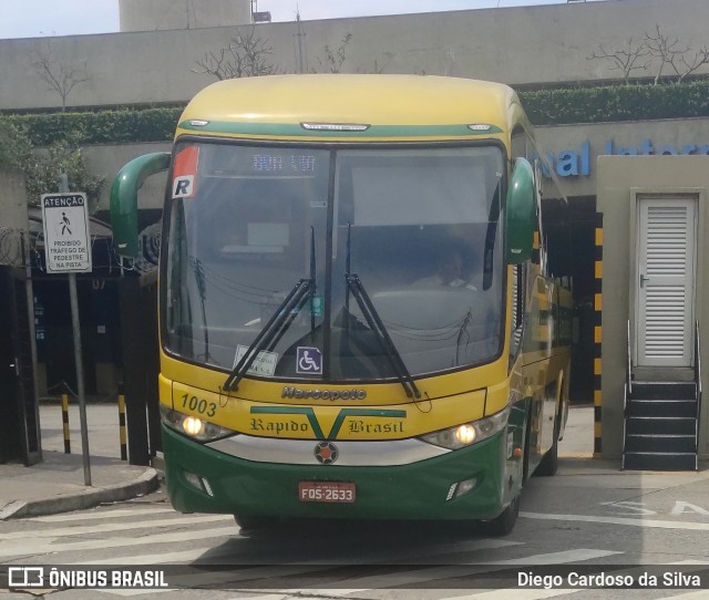 Viação Rápido Brasil 1003 na cidade de São Paulo, São Paulo, Brasil, por Diego Cardoso da Silva. Número da foto: #10478540.