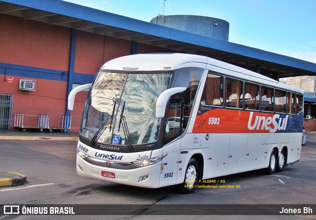 Unesul de Transportes 5502 na cidade de Porto Alegre, Rio Grande do Sul, Brasil, por Jones Bh. Número da foto: #10480179.