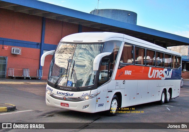 Unesul de Transportes 5502 na cidade de Porto Alegre, Rio Grande do Sul, Brasil, por Jones Bh. ID da foto: 10480179.