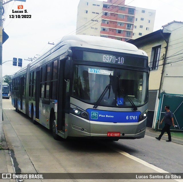 Viação Grajaú S.A. 6 1761 na cidade de São Paulo, São Paulo, Brasil, por Lucas Santos da Silva. ID da foto: 10481588.