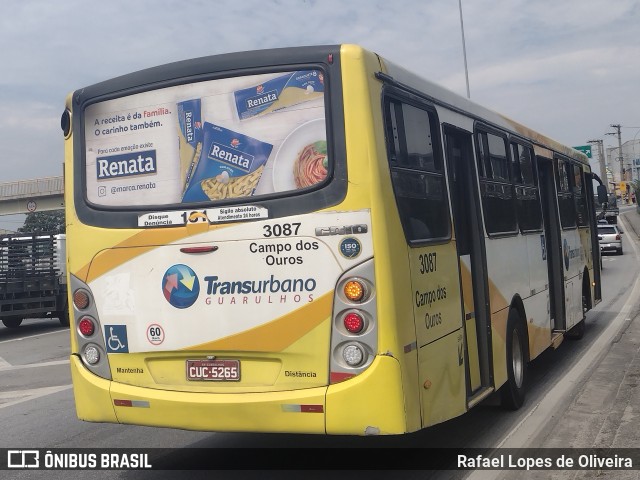 Viação Campo dos Ouros 3087 na cidade de Guarulhos, São Paulo, Brasil, por Rafael Lopes de Oliveira. Número da foto: #10481604.