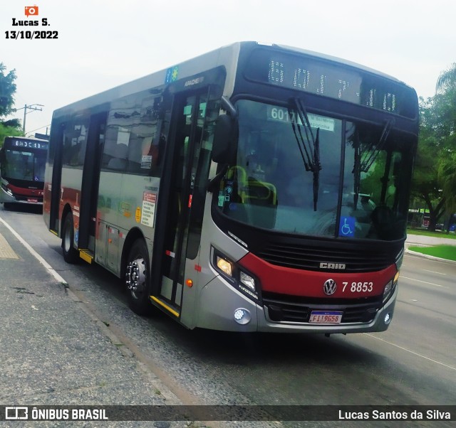 Transwolff Transportes e Turismo 7 8853 na cidade de São Paulo, São Paulo, Brasil, por Lucas Santos da Silva. Número da foto: #10484871.