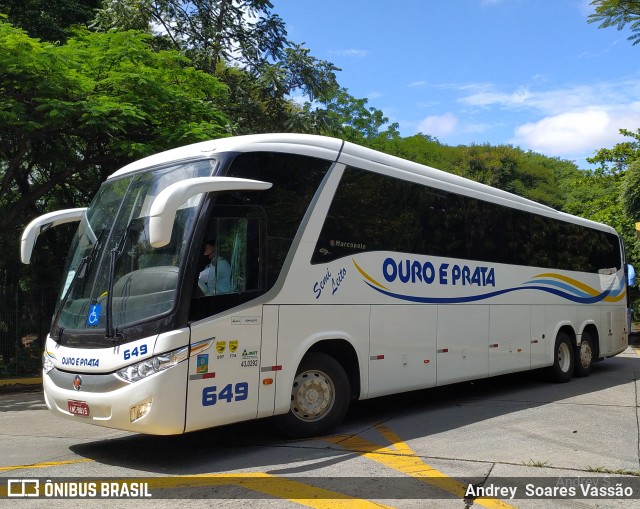 Viação Ouro e Prata 649 na cidade de São Paulo, São Paulo, Brasil, por Andrey  Soares Vassão. Número da foto: #10481407.