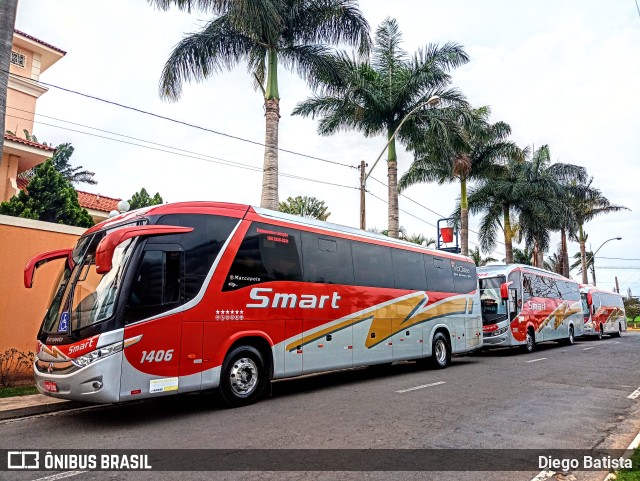 Viação Smart Transporte e Turismo 1406 na cidade de Campinas, São Paulo, Brasil, por Diego Batista. Número da foto: #10483392.