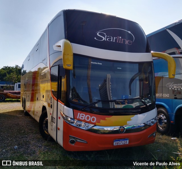 Starline Turismo 1800 na cidade de Aparecida, São Paulo, Brasil, por Vicente de Paulo Alves. ID da foto: 10481017.