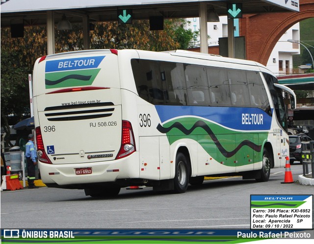 Bel-Tour Transportes e Turismo 396 na cidade de Aparecida, São Paulo, Brasil, por Paulo Rafael Peixoto. ID da foto: 10484285.