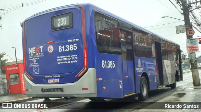 Next Mobilidade - ABC Sistema de Transporte 81.385 na cidade de São Bernardo do Campo, São Paulo, Brasil, por Ricardo Santos. ID da foto: 10483952.