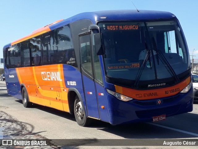 Evanil Transportes e Turismo RJ 132.073 na cidade de Nova Iguaçu, Rio de Janeiro, Brasil, por Augusto César. ID da foto: 10483383.