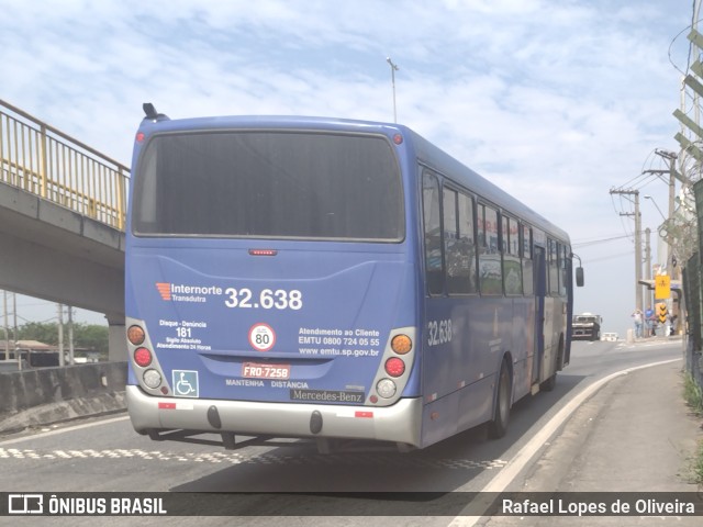 Viação Transdutra 32.638 na cidade de Guarulhos, São Paulo, Brasil, por Rafael Lopes de Oliveira. ID da foto: 10484699.